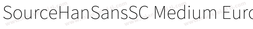 SourceHanSansSC Medium EurostileLT字体转换
